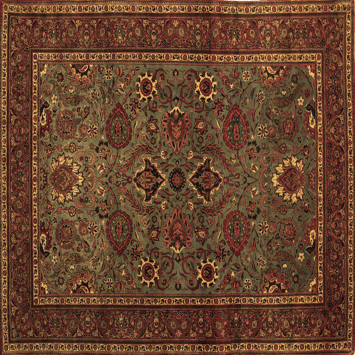Square Persian Brown Traditional Rug, tr30brn