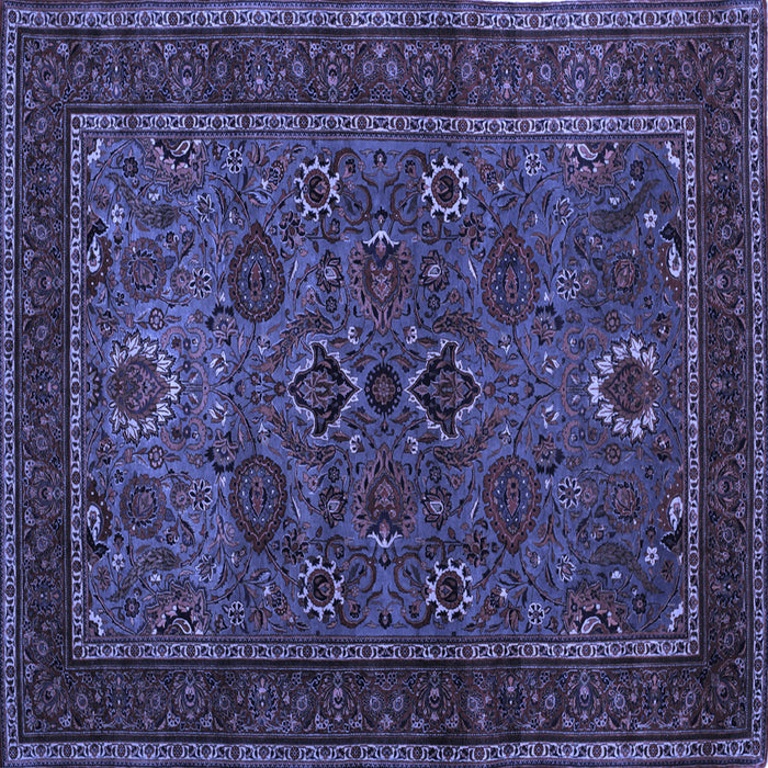 Square Persian Blue Traditional Rug, tr30blu