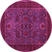 Round Persian Pink Traditional Rug, tr30pnk