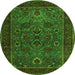 Machine Washable Persian Green Traditional Area Rugs, wshtr30grn