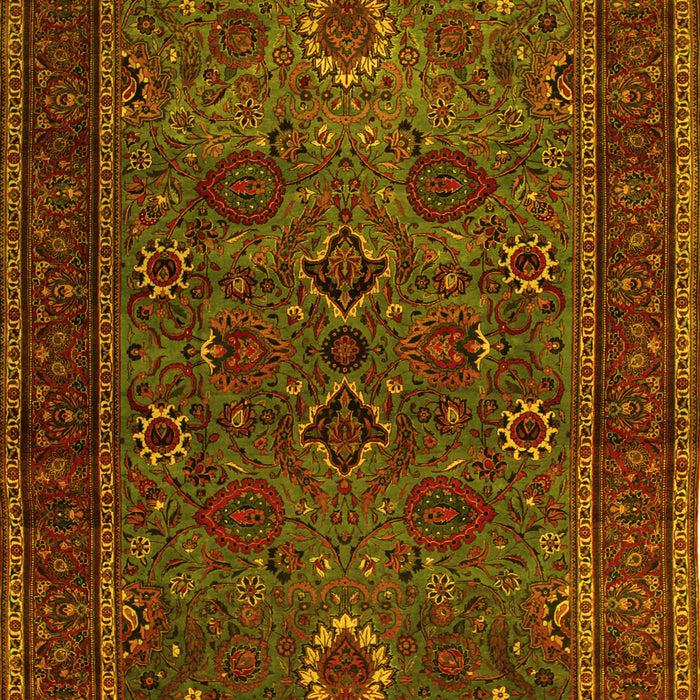 Machine Washable Persian Yellow Traditional Rug, wshtr30yw