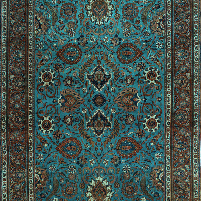 Machine Washable Persian Light Blue Traditional Rug, wshtr30lblu