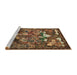 Sideview of Machine Washable Traditional Bronze Brown Rug, wshtr31