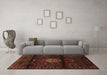 Machine Washable Persian Brown Traditional Rug in a Living Room,, wshtr3100brn