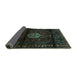 Sideview of Persian Turquoise Traditional Rug, tr3100turq