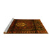 Sideview of Machine Washable Persian Yellow Traditional Rug, wshtr3100yw