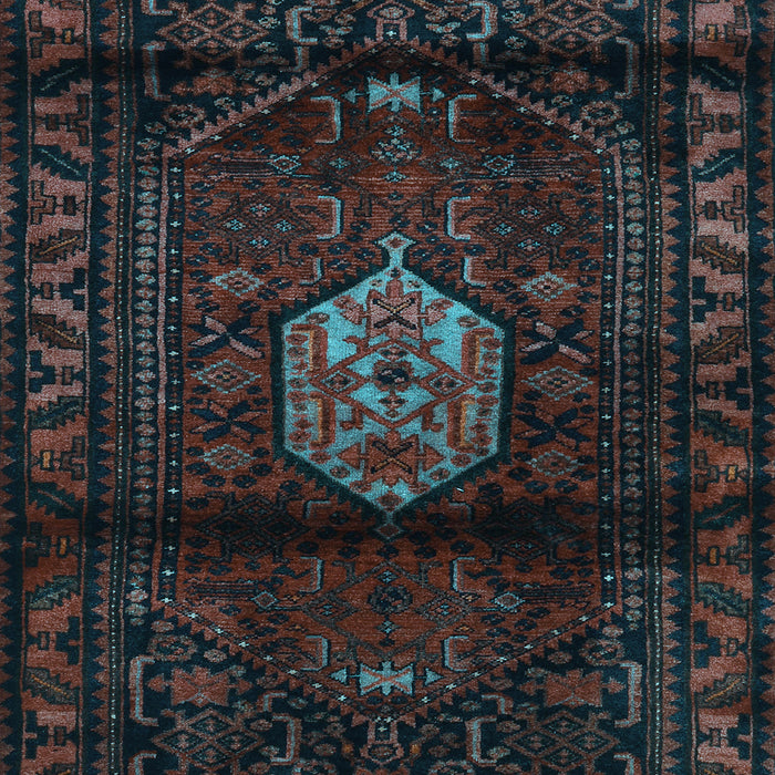 Machine Washable Persian Light Blue Traditional Rug, wshtr3100lblu