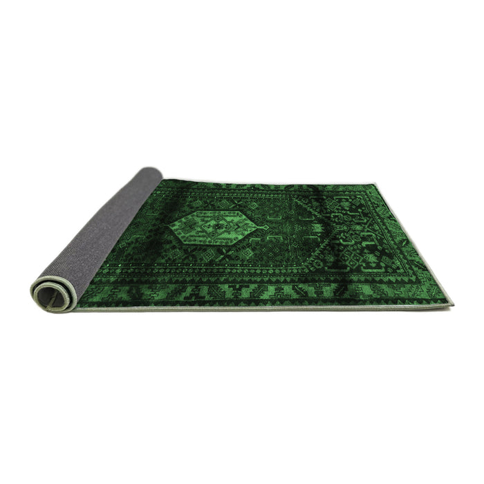 Sideview of Persian Emerald Green Traditional Rug, tr3100emgrn
