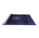 Sideview of Machine Washable Persian Blue Traditional Rug, wshtr3100blu