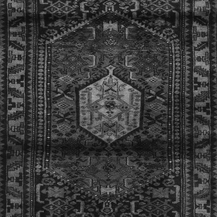 Serging Thickness of Machine Washable Persian Gray Traditional Rug, wshtr3100gry