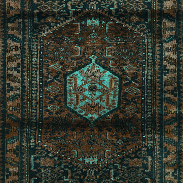 Machine Washable Persian Turquoise Traditional Area Rugs, wshtr3100turq