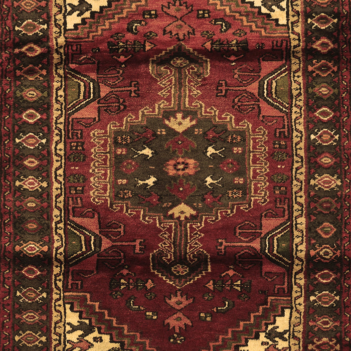 Machine Washable Persian Brown Traditional Rug, wshtr3101brn