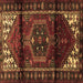 Square Machine Washable Persian Brown Traditional Rug, wshtr3101brn