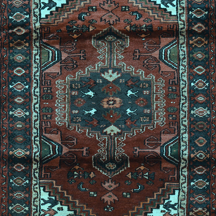 Machine Washable Persian Light Blue Traditional Rug, wshtr3101lblu