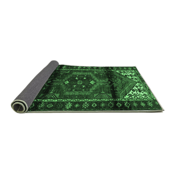 Sideview of Persian Emerald Green Traditional Rug, tr3101emgrn