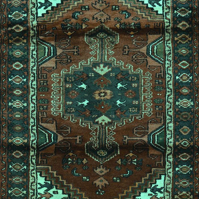 Machine Washable Persian Turquoise Traditional Area Rugs, wshtr3101turq