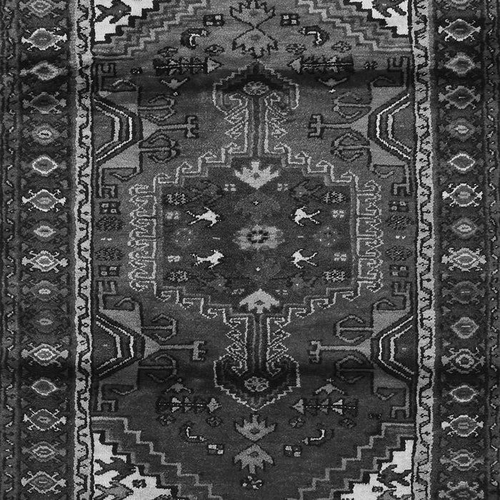 Serging Thickness of Machine Washable Persian Gray Traditional Rug, wshtr3101gry