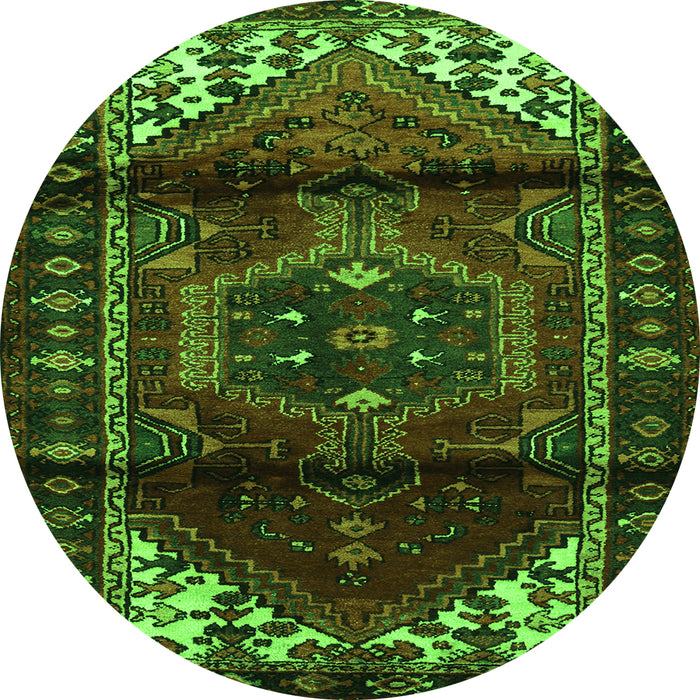 Machine Washable Persian Green Traditional Area Rugs, wshtr3101grn