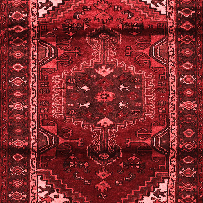 Machine Washable Persian Red Traditional Rug, wshtr3101red
