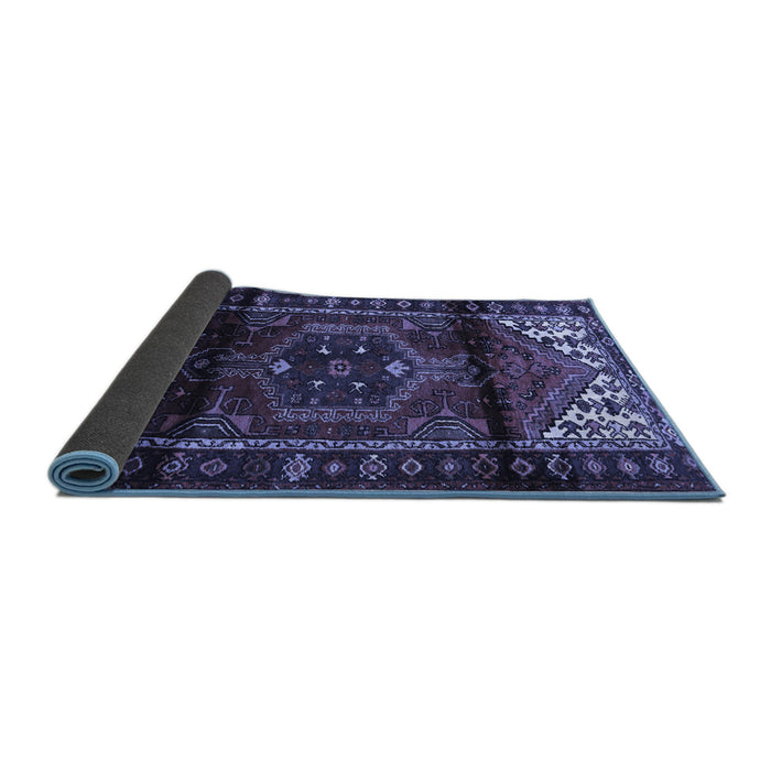 Sideview of Persian Blue Traditional Rug, tr3101blu
