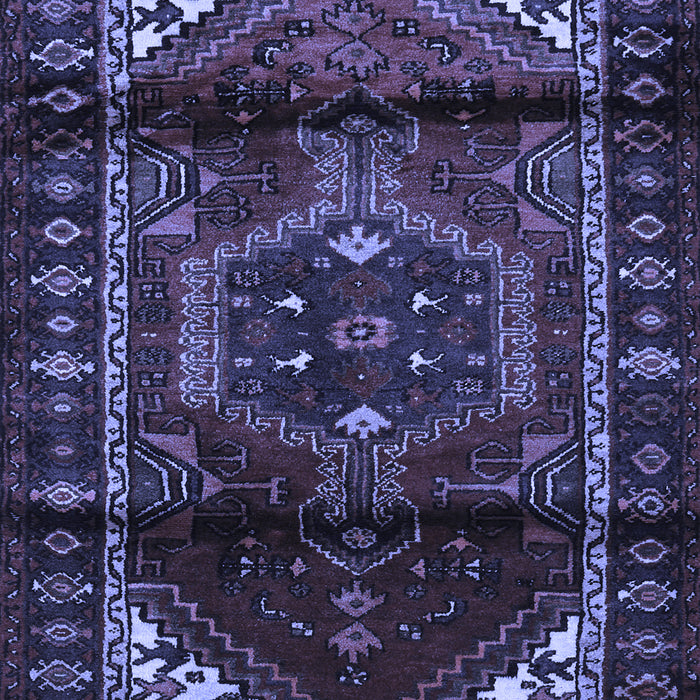 Machine Washable Persian Blue Traditional Rug, wshtr3101blu