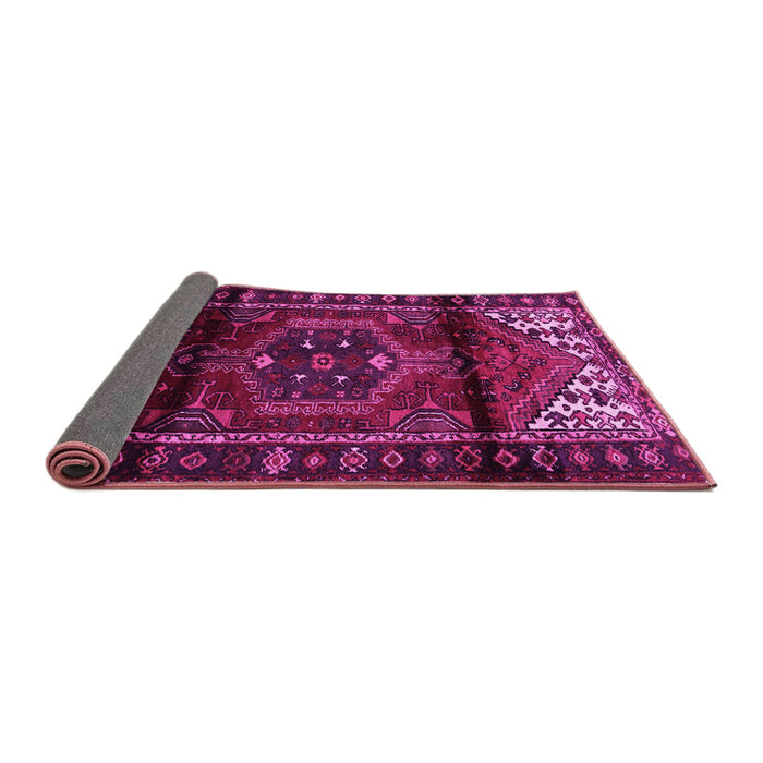 Sideview of Persian Pink Traditional Rug, tr3101pnk