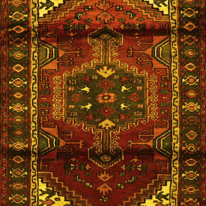 Machine Washable Persian Yellow Traditional Rug, wshtr3101yw