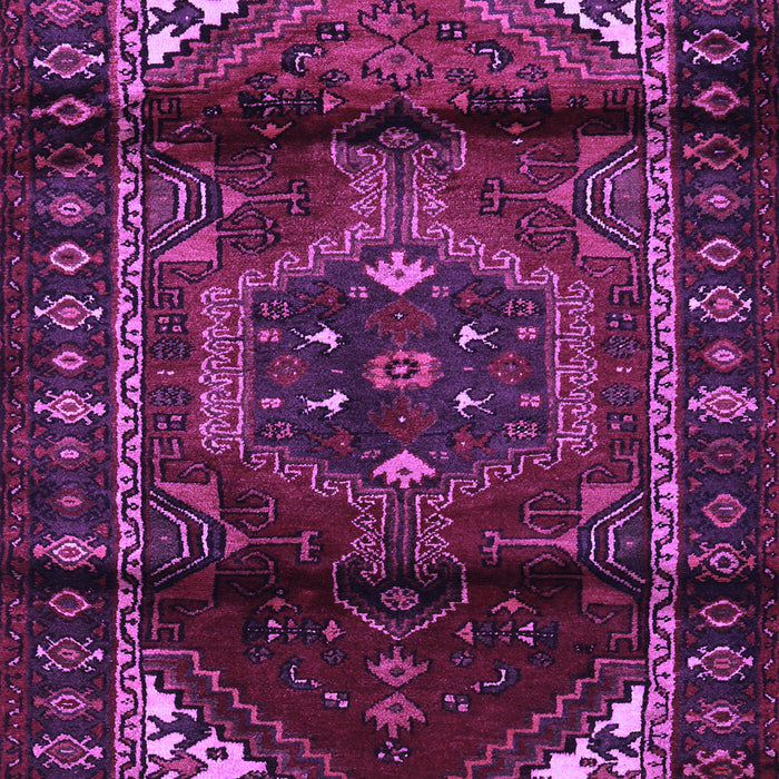 Machine Washable Persian Purple Traditional Area Rugs, wshtr3101pur