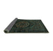 Sideview of Persian Turquoise Traditional Rug, tr3102turq