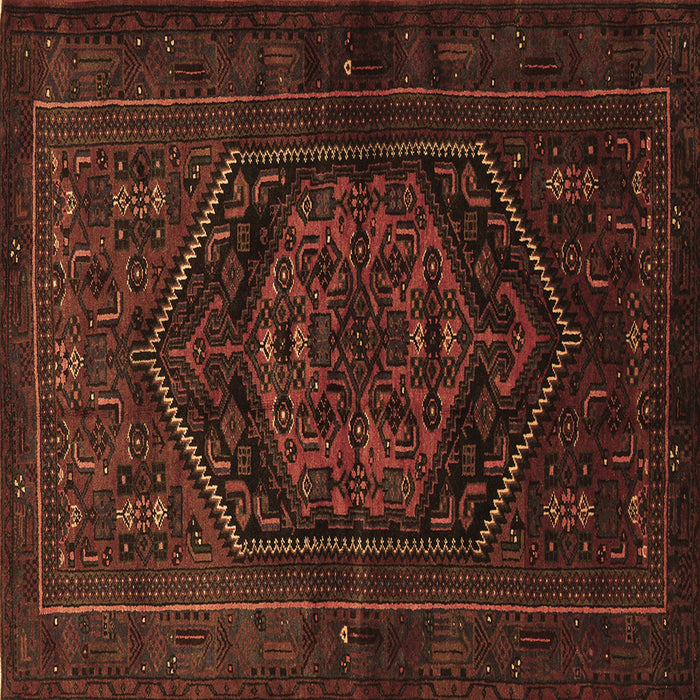 Square Persian Brown Traditional Rug, tr3102brn