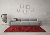 Machine Washable Persian Red Traditional Rug, wshtr3102red