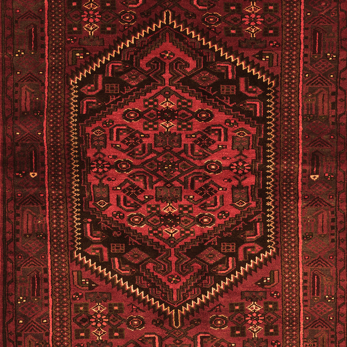 Serging Thickness of Machine Washable Persian Orange Traditional Area Rugs, wshtr3102org