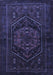 Machine Washable Persian Blue Traditional Rug, wshtr3102blu