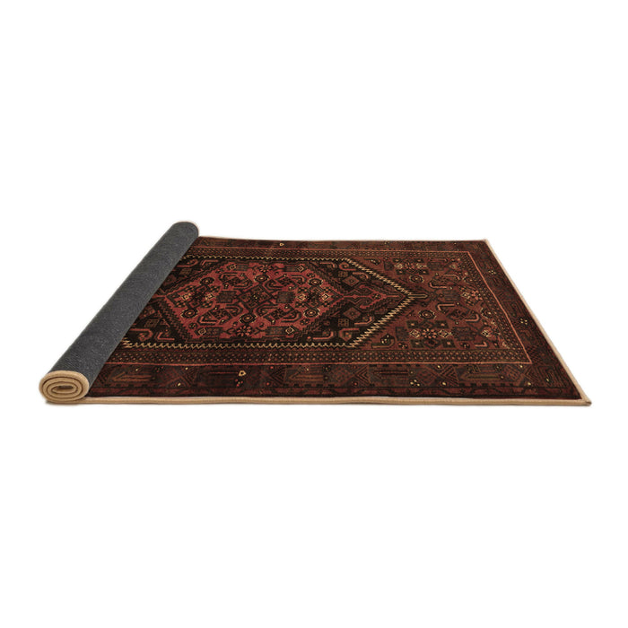 Sideview of Persian Brown Traditional Rug, tr3102brn