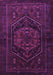 Machine Washable Persian Purple Traditional Area Rugs, wshtr3102pur