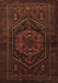 Machine Washable Persian Brown Traditional Rug, wshtr3102brn