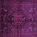 Square Persian Purple Traditional Rug, tr3103pur