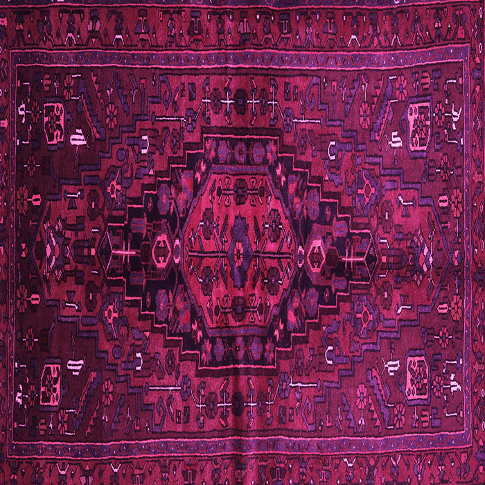 Square Machine Washable Persian Pink Traditional Rug, wshtr3103pnk