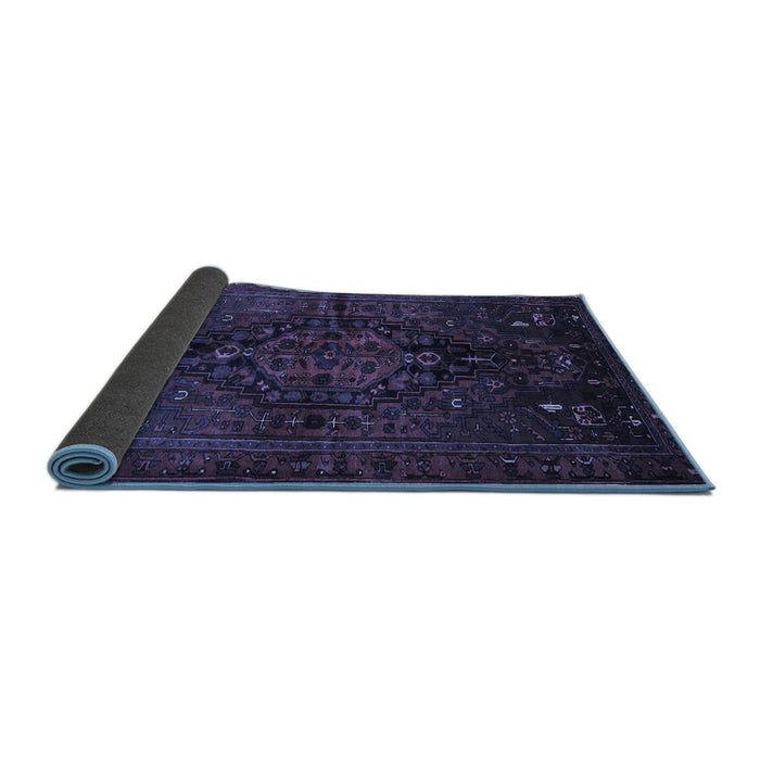 Sideview of Persian Blue Traditional Rug, tr3103blu