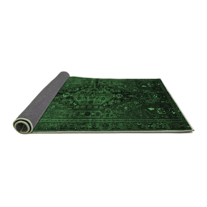 Sideview of Persian Emerald Green Traditional Rug, tr3103emgrn