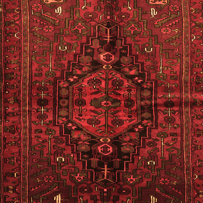 Serging Thickness of Machine Washable Persian Orange Traditional Area Rugs, wshtr3103org