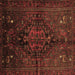 Square Persian Brown Traditional Rug, tr3103brn