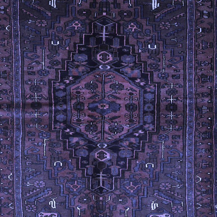 Machine Washable Persian Blue Traditional Rug, wshtr3103blu