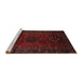 Sideview of Machine Washable Traditional Bakers Brown Rug, wshtr3104