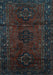 Machine Washable Persian Light Blue Traditional Rug, wshtr3104lblu