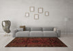 Machine Washable Persian Brown Traditional Rug in a Living Room,, wshtr3104brn