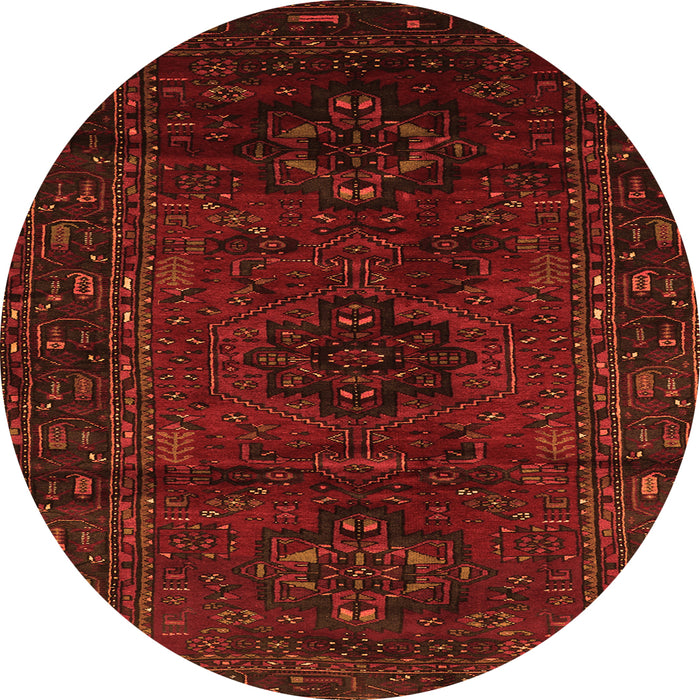 Square Persian Orange Traditional Rug, tr3104org
