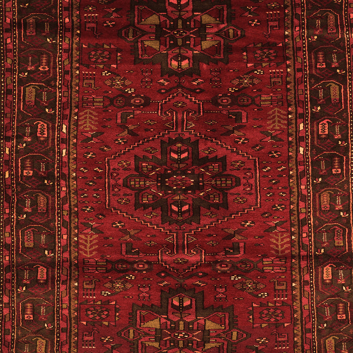 Serging Thickness of Machine Washable Persian Orange Traditional Area Rugs, wshtr3104org