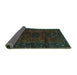 Sideview of Persian Turquoise Traditional Rug, tr3104turq