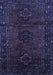 Machine Washable Persian Blue Traditional Rug, wshtr3104blu